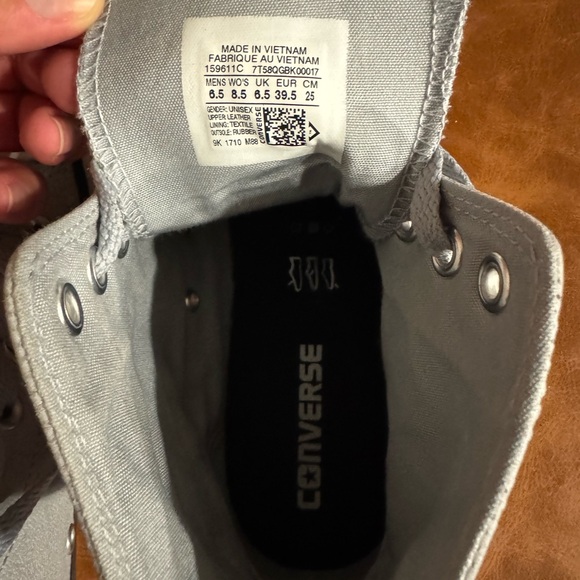 Converse Light Gray High-Tops - Picture 5 of 5